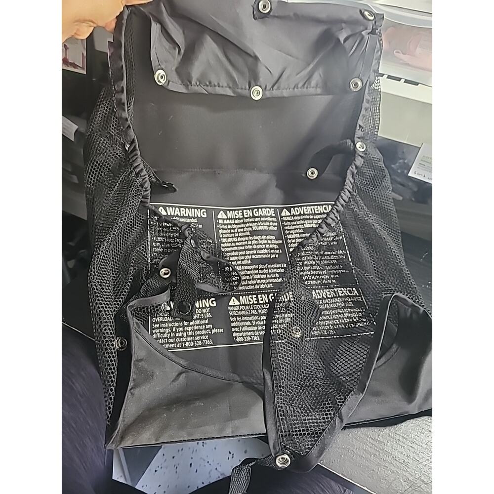 Baby Trend Sit N Stand Double Stroller Storage Basket Bag Black